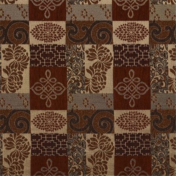 Designer Fabrics F533 54 in. Wide Red; Gold And Burgundy; Large Scale Chenille Upholstery Fabric F533 - main